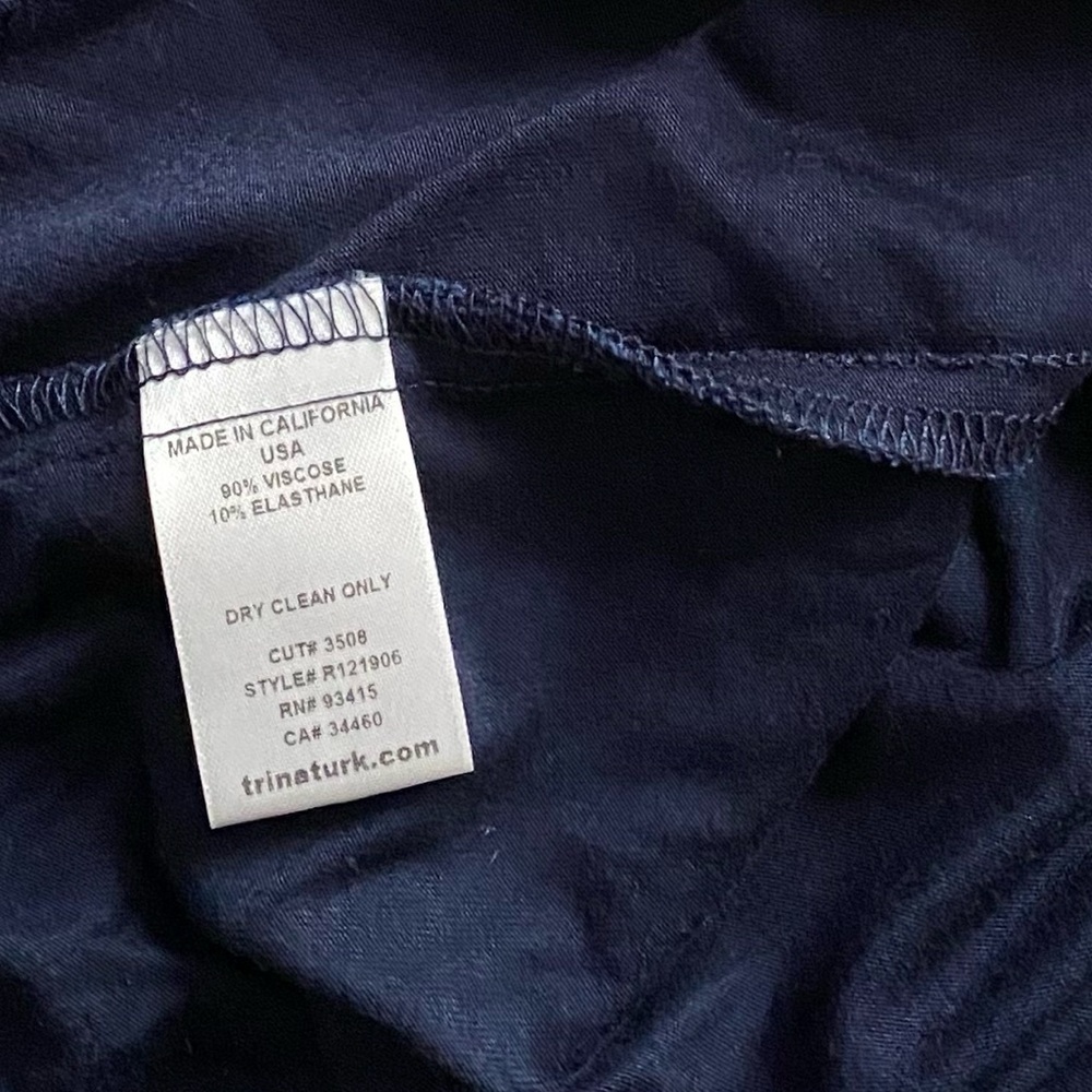 Trina Turk 'Imma' Sleeveless Jersey Halter Top, Navy Blue Size S - Picture 6 of 7